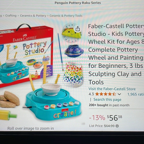 NWT Kids Pottery Studio PLUS refill! - Picture 6 of 7